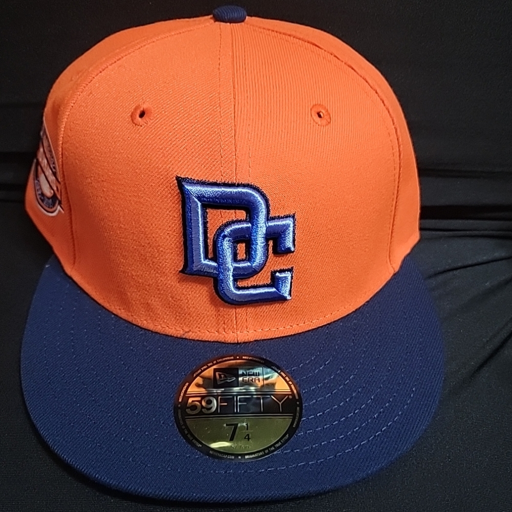 Washington Nationals Orange Crush 10th Anniversary New Era Fitted Cap Size 7 1/4